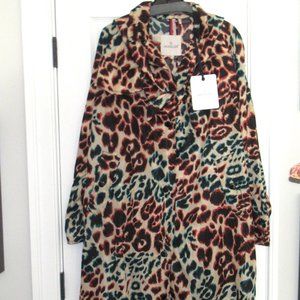 NWT New $1980 MONCLER All weather poly w hood Logo TRENCH COAT JACKET 4 , Large